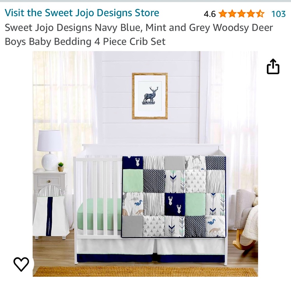 NIB Sweet Jojo Designs Boys Crib Bedding Set